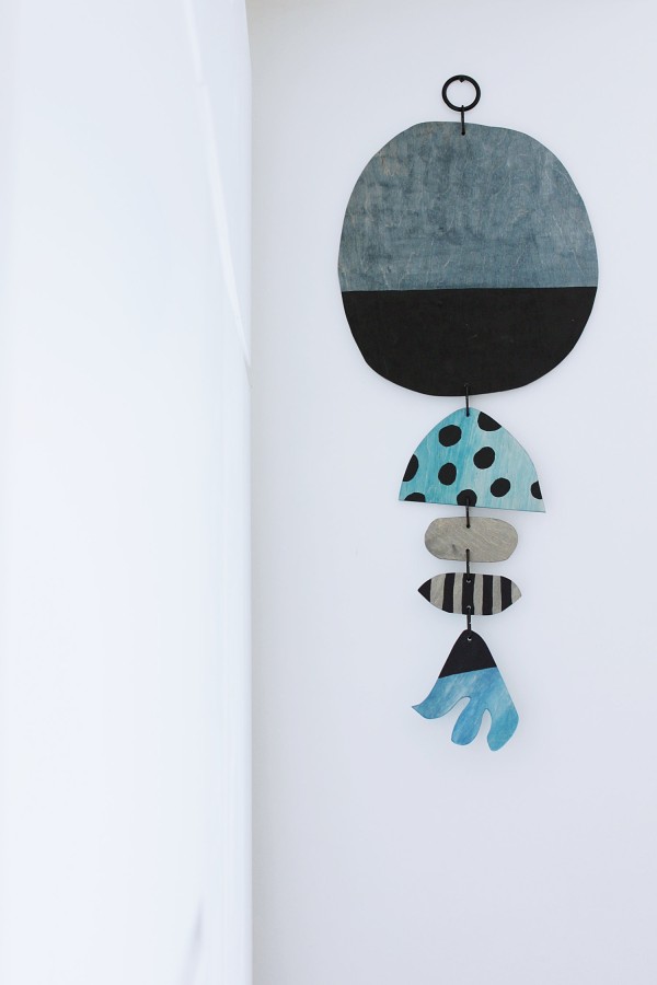 Moon Flower - two-sided wooden wall hanging