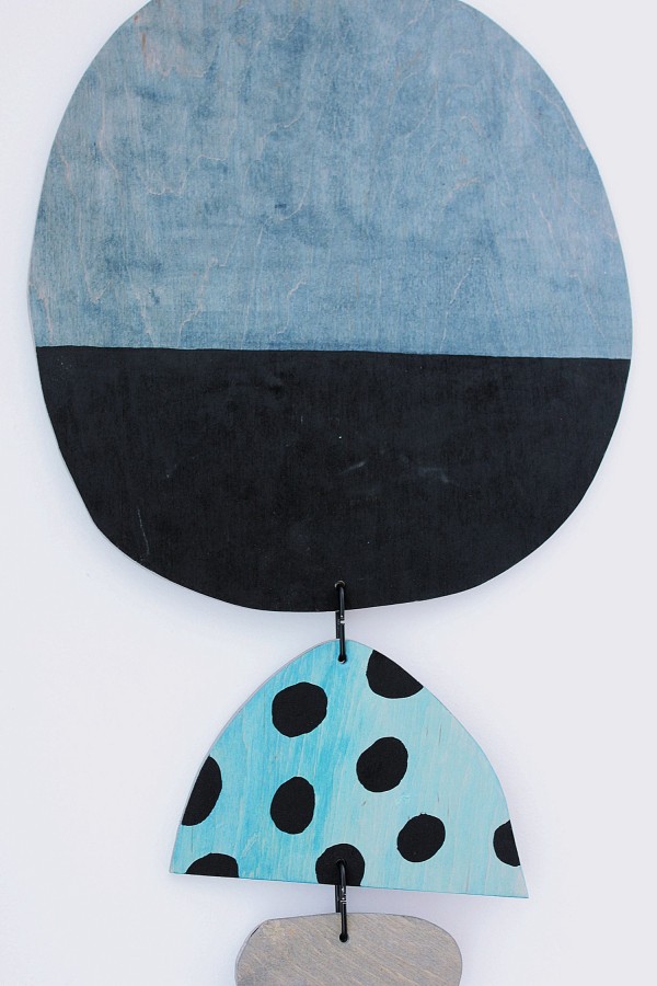 Moon Flower - two-sided wooden wall hanging