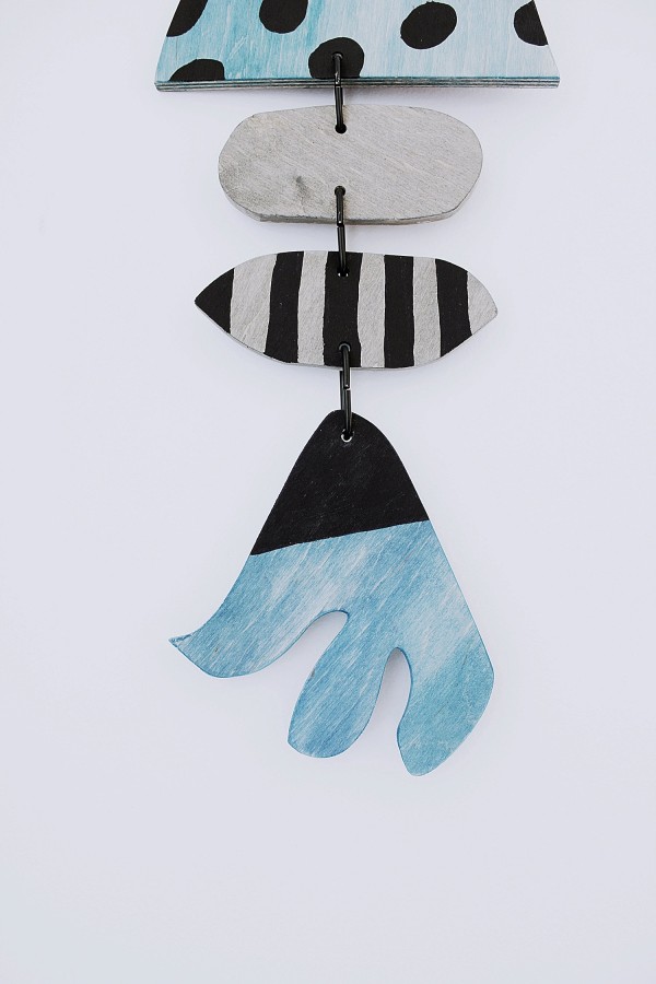 Moon Flower - two-sided wooden wall hanging