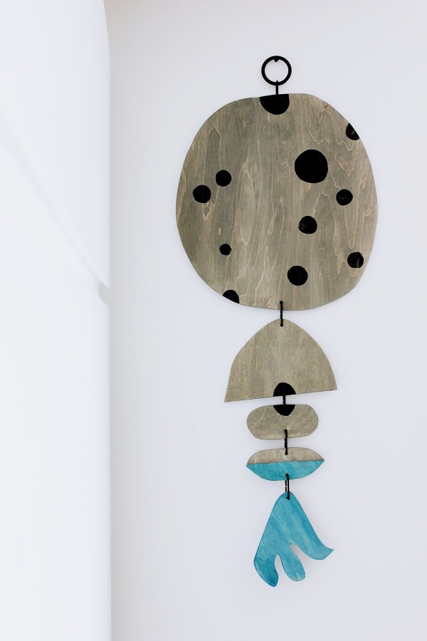 Moon Flower - two-sided wooden wall hanging