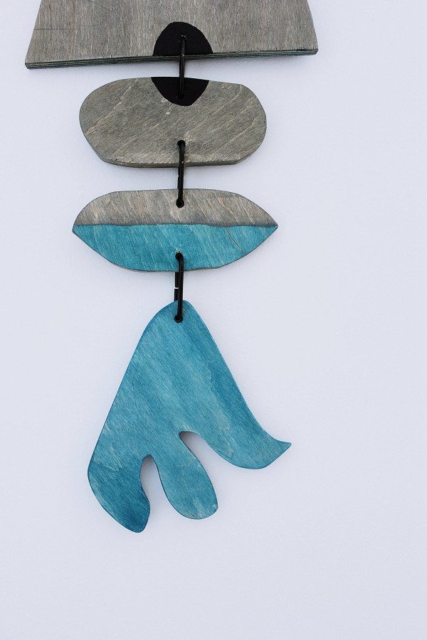 Moon Flower - two-sided wooden wall hanging