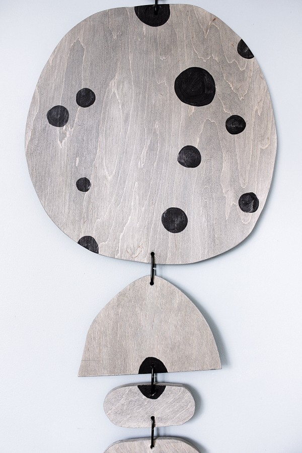 Moon Flower - two-sided wooden wall hanging